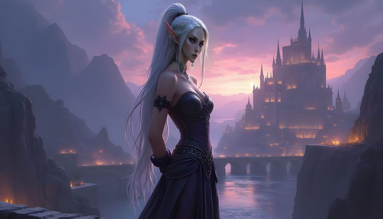 Ethereal Elf Maiden in Karmian Robe Armor