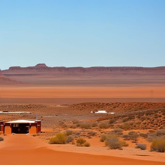 Surreal Desert Cityscape: Australian Outback Dream