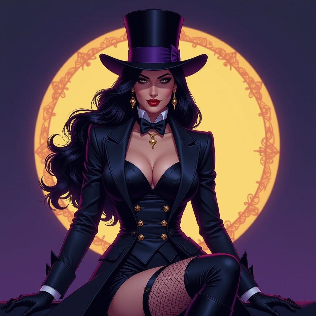Zatanna in Dark Fantasy Concept Art Style