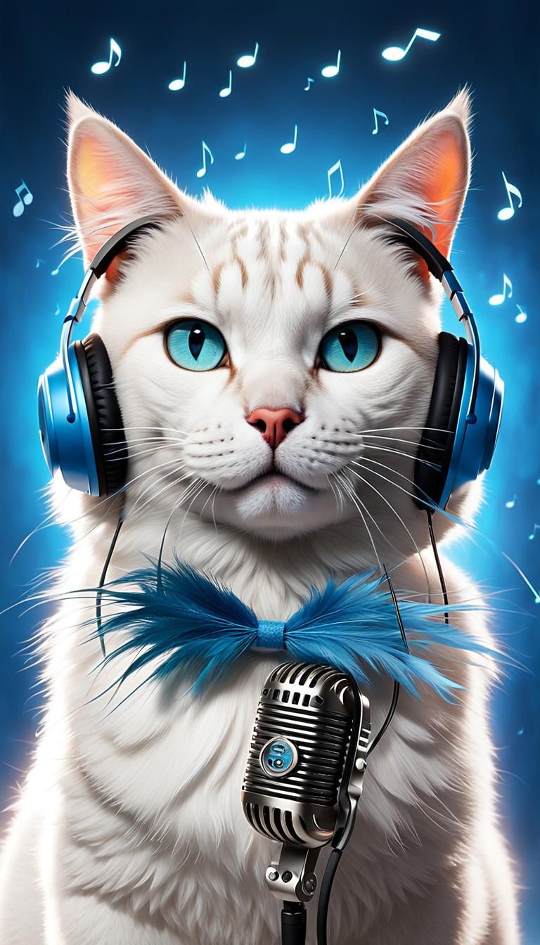 Cat Sings 'O Sole Mio' in Studio