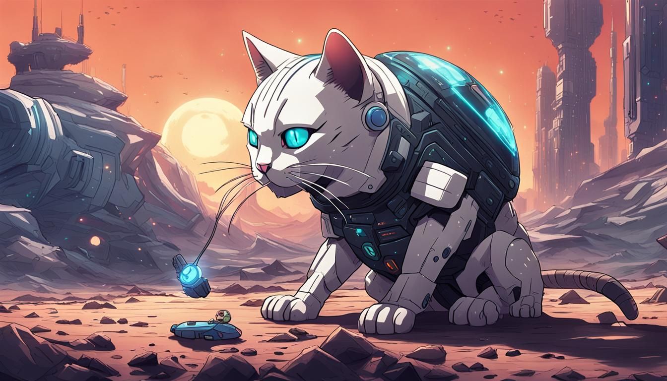 Cybernetic Cat and Mouse on a Future Planet