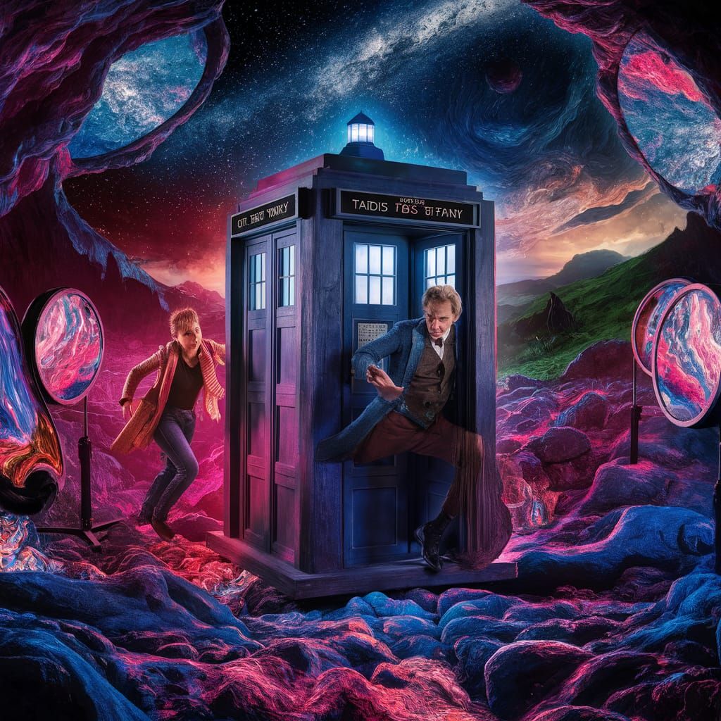 Doctor Who in a Psychedelic Dreamscape