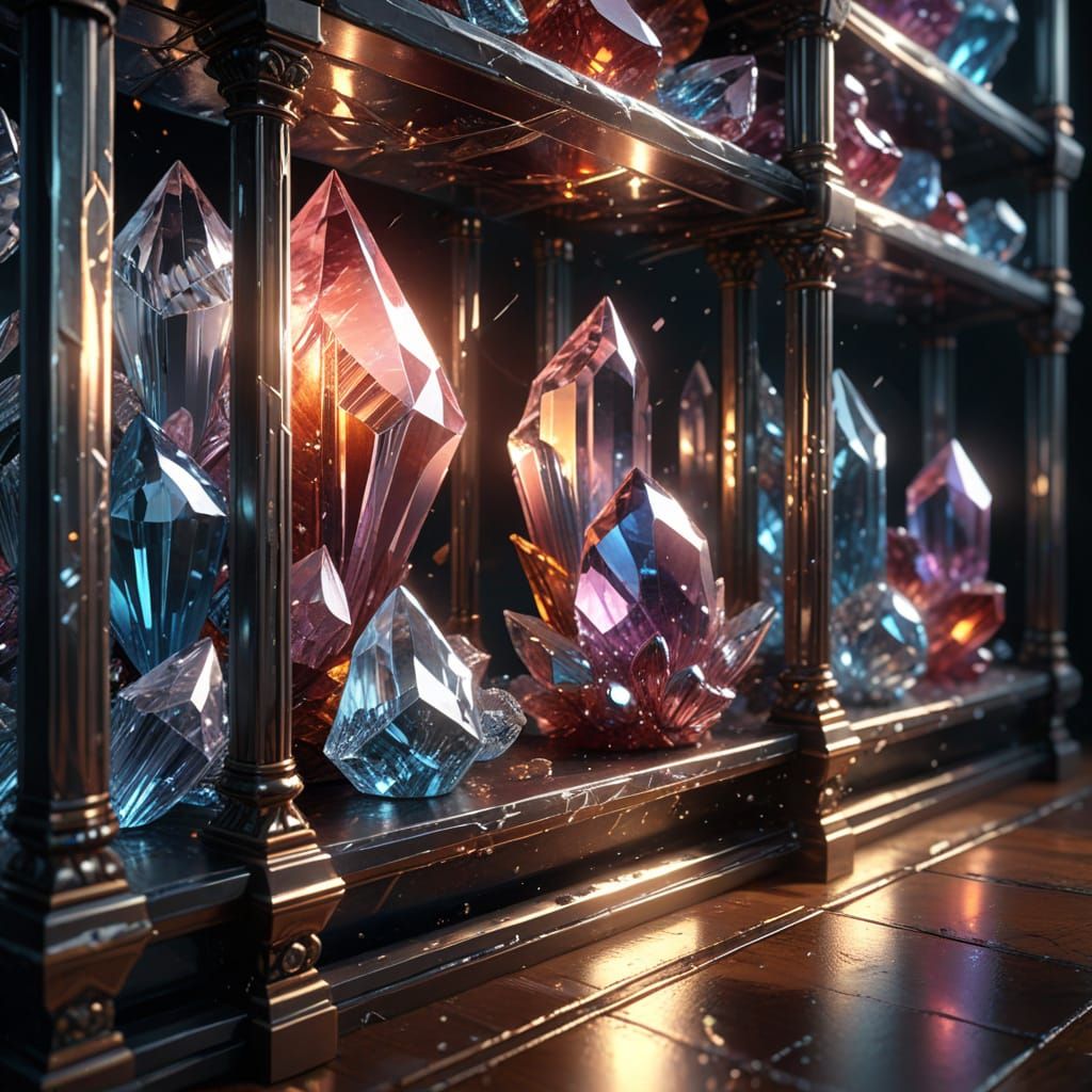 Vibrant Crystals in Ethereal Clusters, Macro Wonder