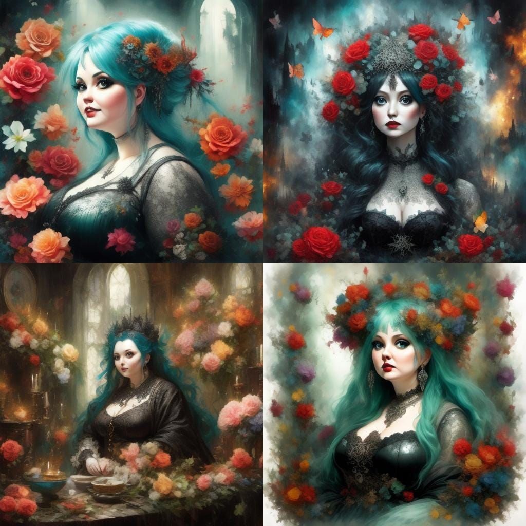 Gothic Fairy with Cosmic Glitter Effects