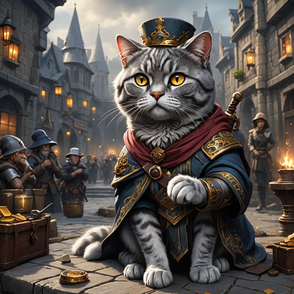 Gray Tabaxi Rogue: Mischievous Mob Princess