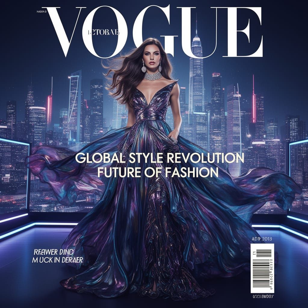 High Fashion Model on Global Vogue Cover