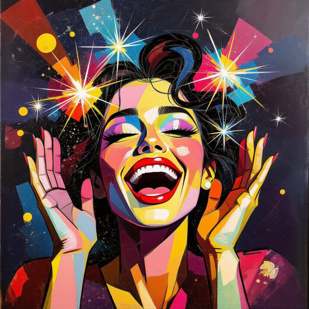 Surreal Abstract Expressionism: Sparkling Manic Joy