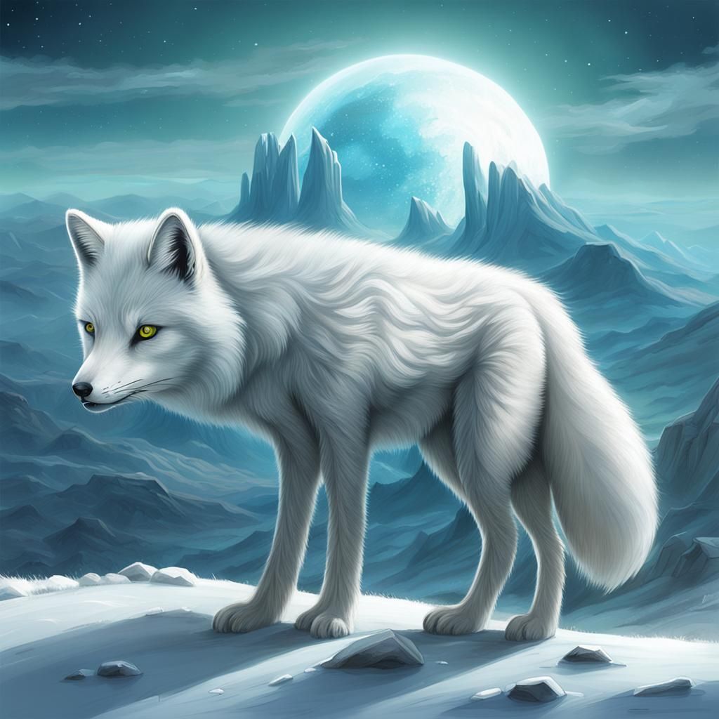 Alien Exoplanet with Arctic Wildlife: Concept Art