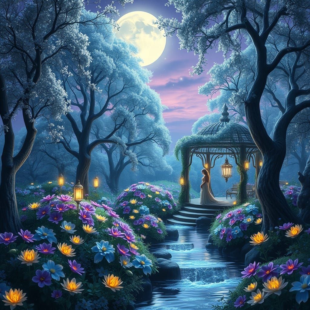 Enchanted Elf's Sanctuary in Vibrant Twilight