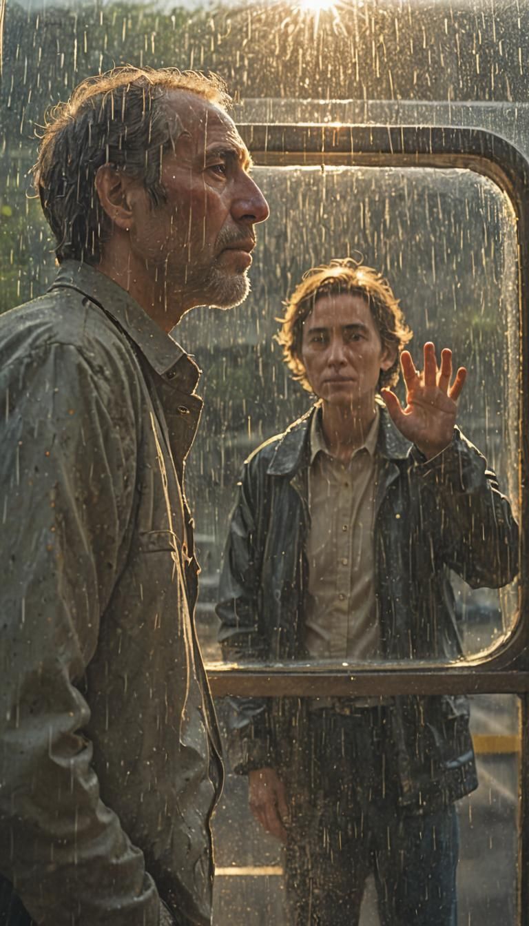 Melancholy Window Scene with Cinematic Lighting