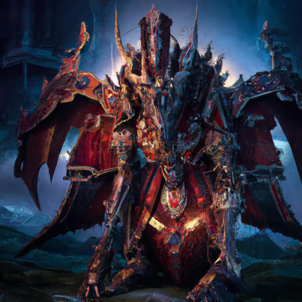 Warhammer Vampire Count on Nightmare Horse