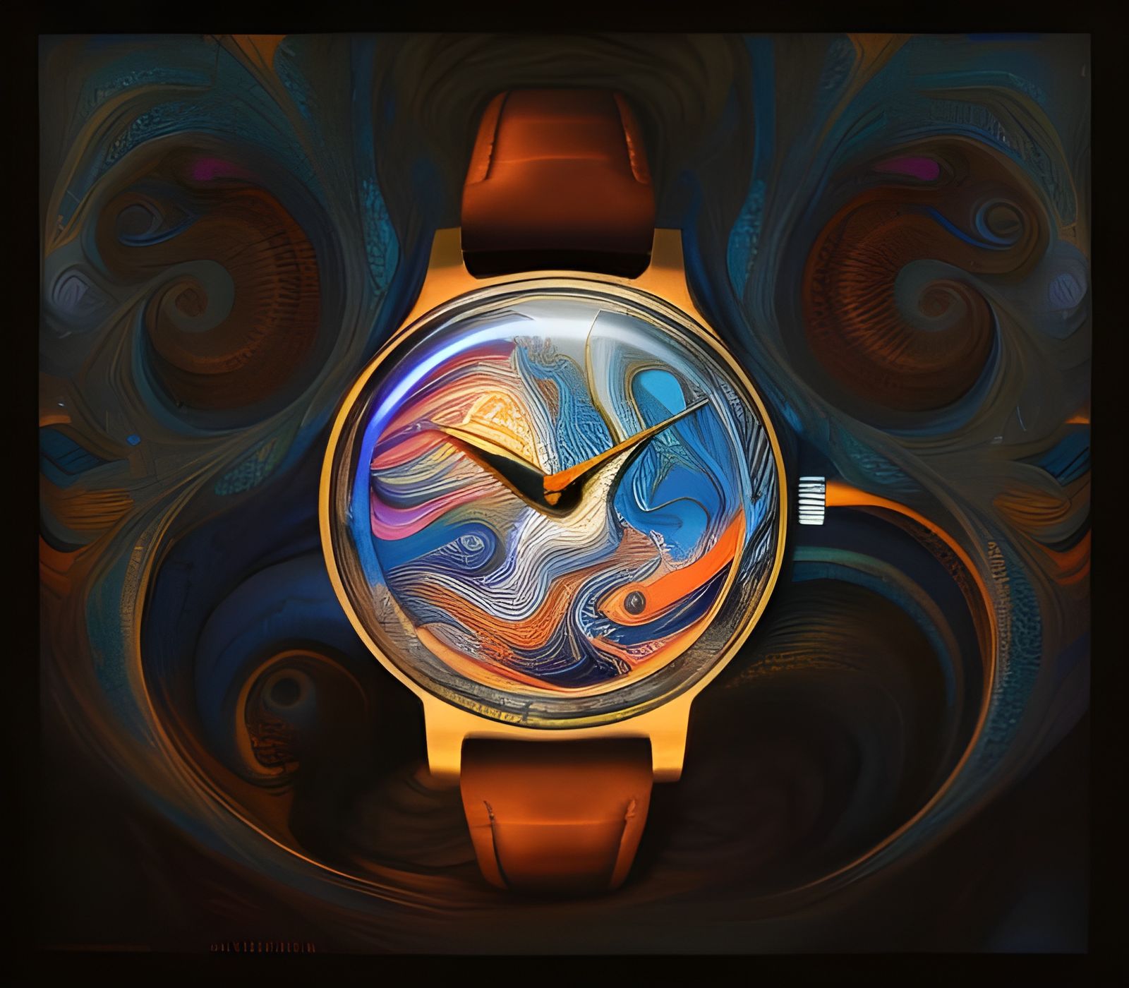 Fiery Watch: Maximalist Photoillustration in 8k