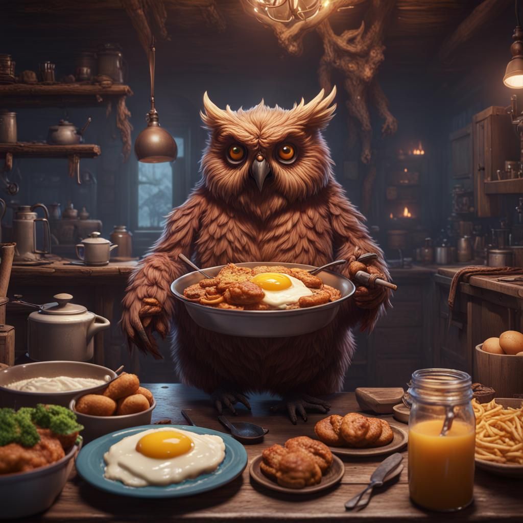 Owlbear Chef Creates a Fantasy Breakfast