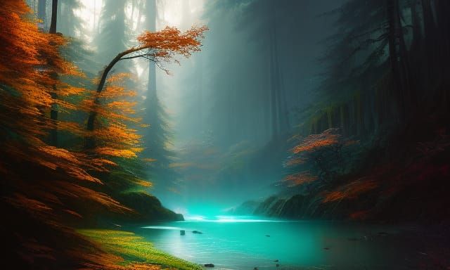 Colorful Ink Flow in Gouache Painting Style