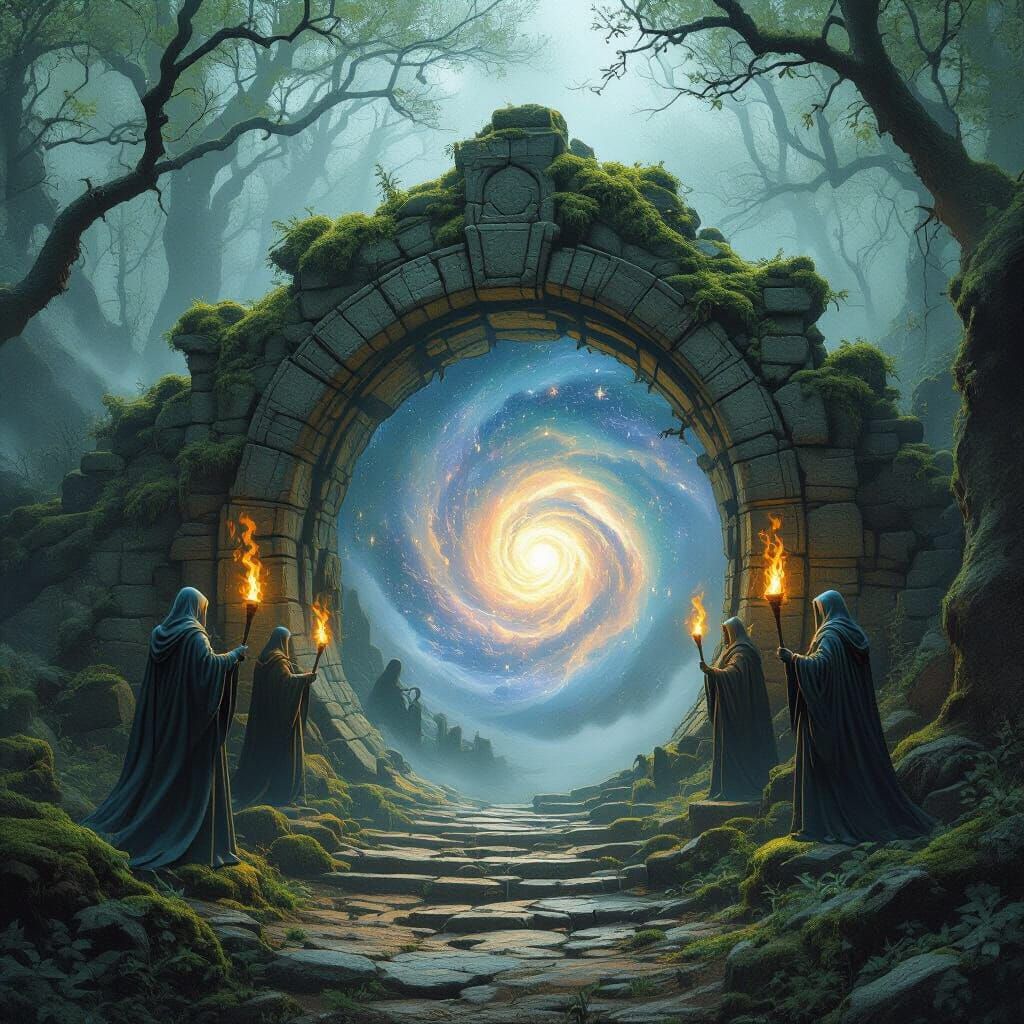 Enchanted Forest Portal: A Painterly Fantasy Scene