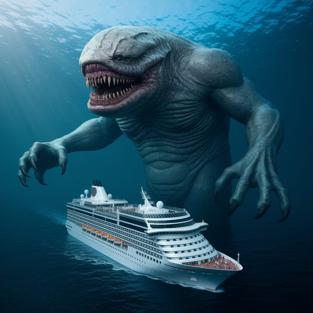 Eldritch Monstrosity Looms Over Sinking Ship