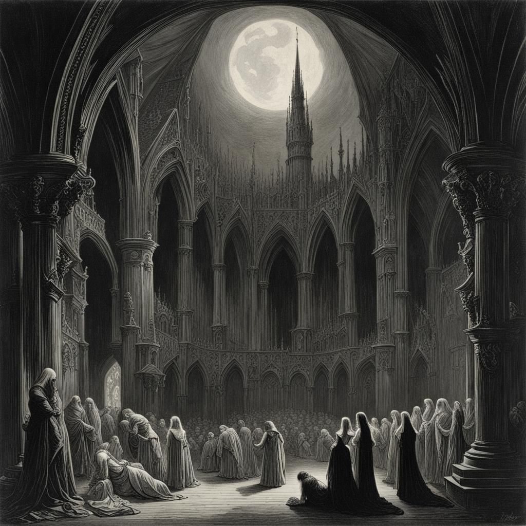 Gothic Dreamscape: A Dark Fantasy Illustration