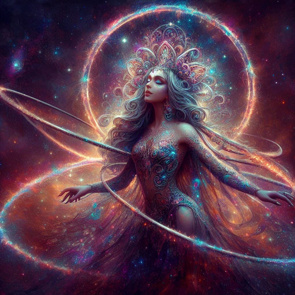 Cosmic Maiden Hula Hoop Art
