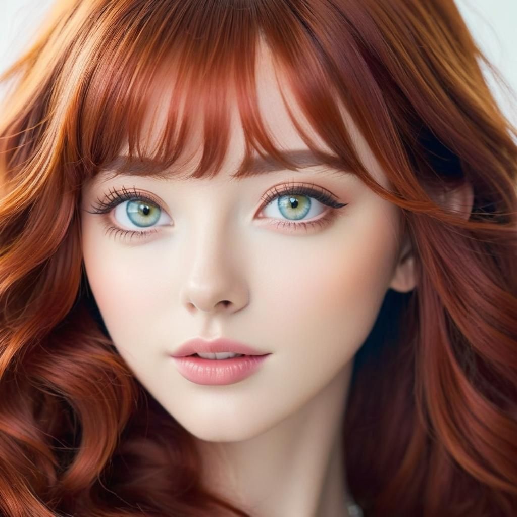 Portrait of a Beautiful Red-Haired Woman