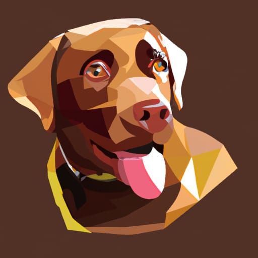 cute brown labrador sticker, wpap style