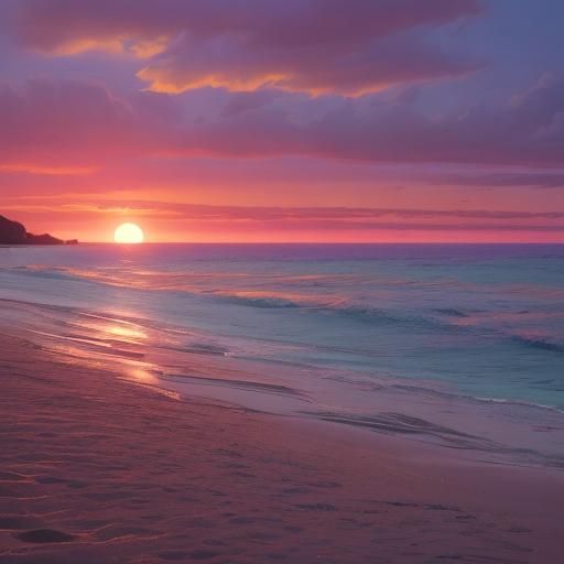 Beach Sunset at Dusk
