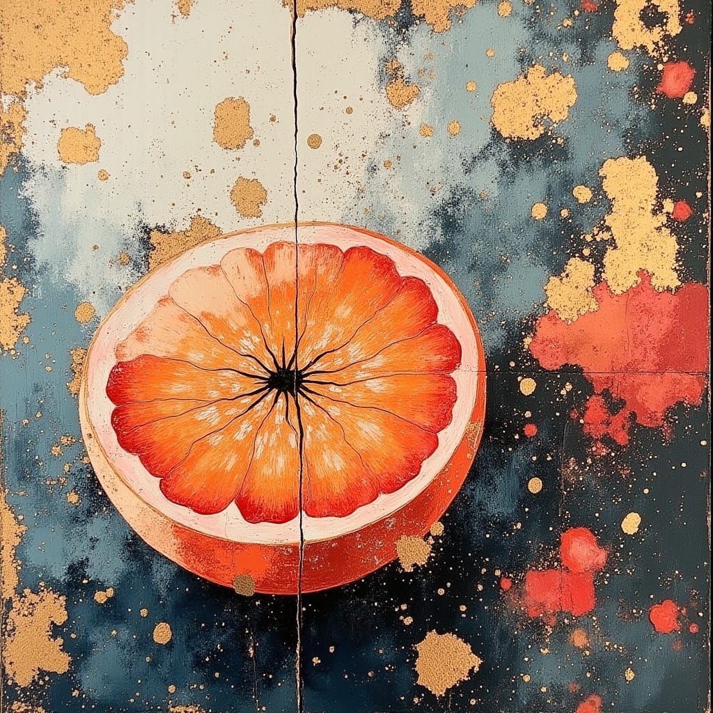 Dragonfruit in Divine Oil Painting Style