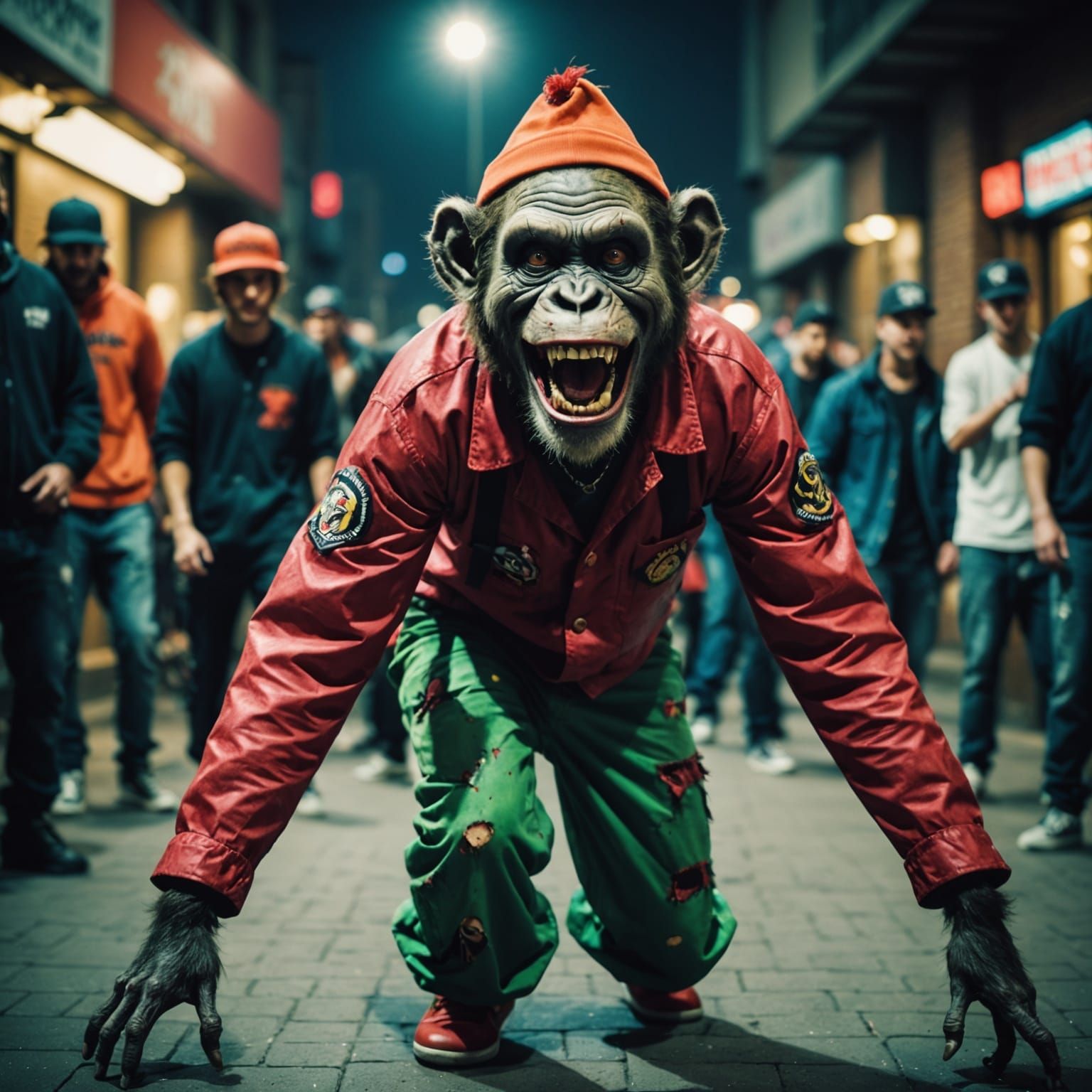 Zombie Monkey Clown Breakdancer: Urban Hip Hop Film Still