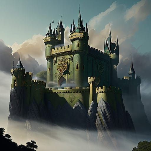 Medieval Steam-Punk Fortress Emerges from the Mist