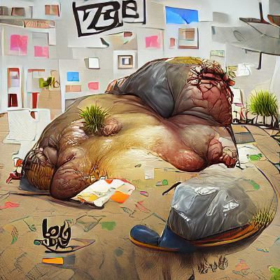 Lazy Figure Concept Art Painting in HD