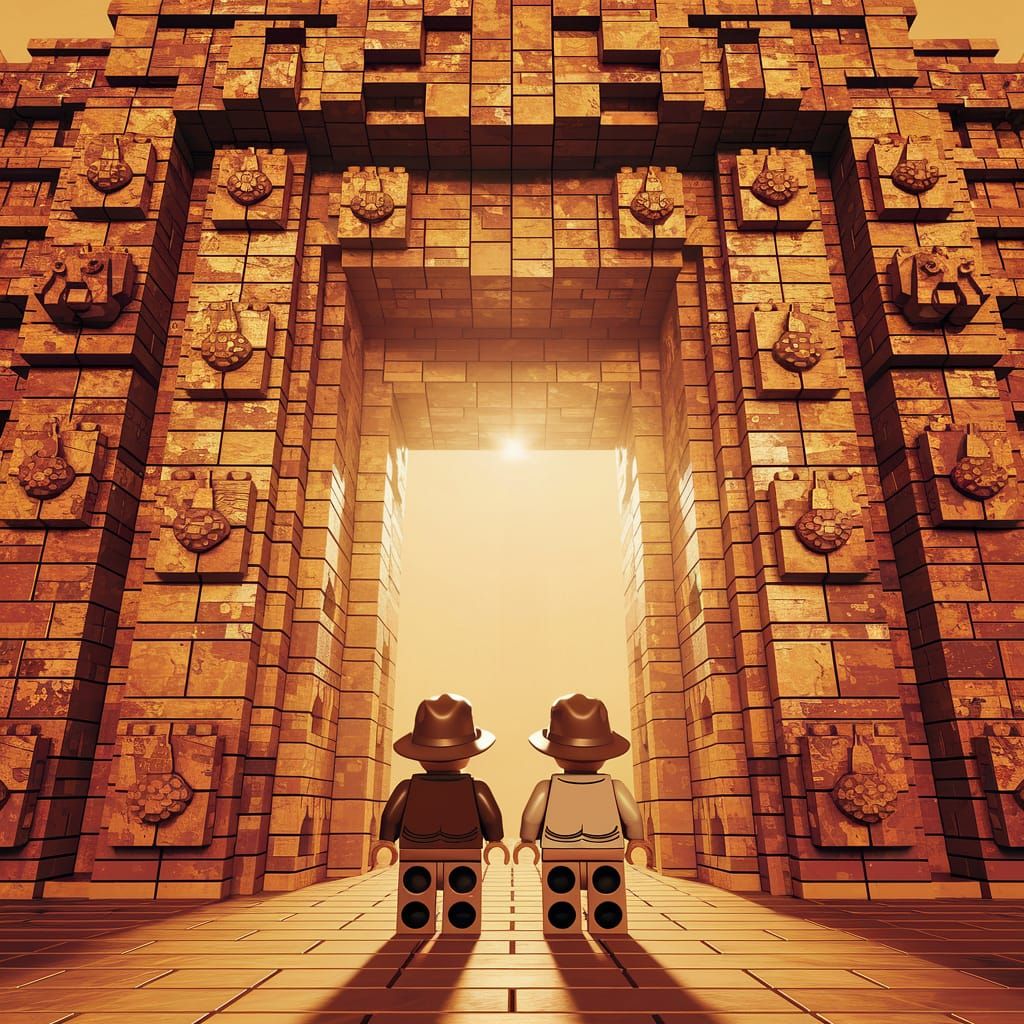 Indiana Jones Lego Poster: Temple Adventure