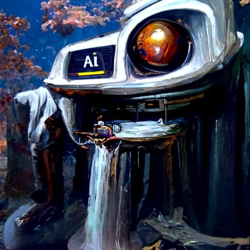 AI Concept as Oil Painting by Gurney