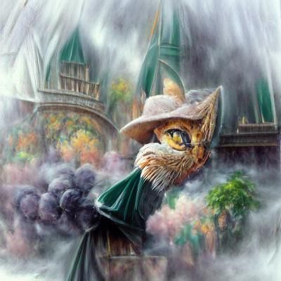 Minerva McGonagall: Ethereal Fantasy Portrait in Mist