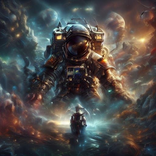 Astronauts Arrive in Medieval Europe: Fantasy Art