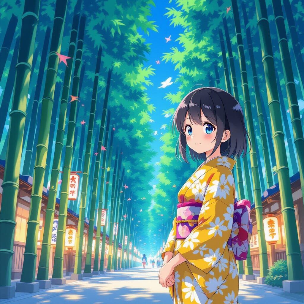 Anime Girl at Sendai Tanabata Festival