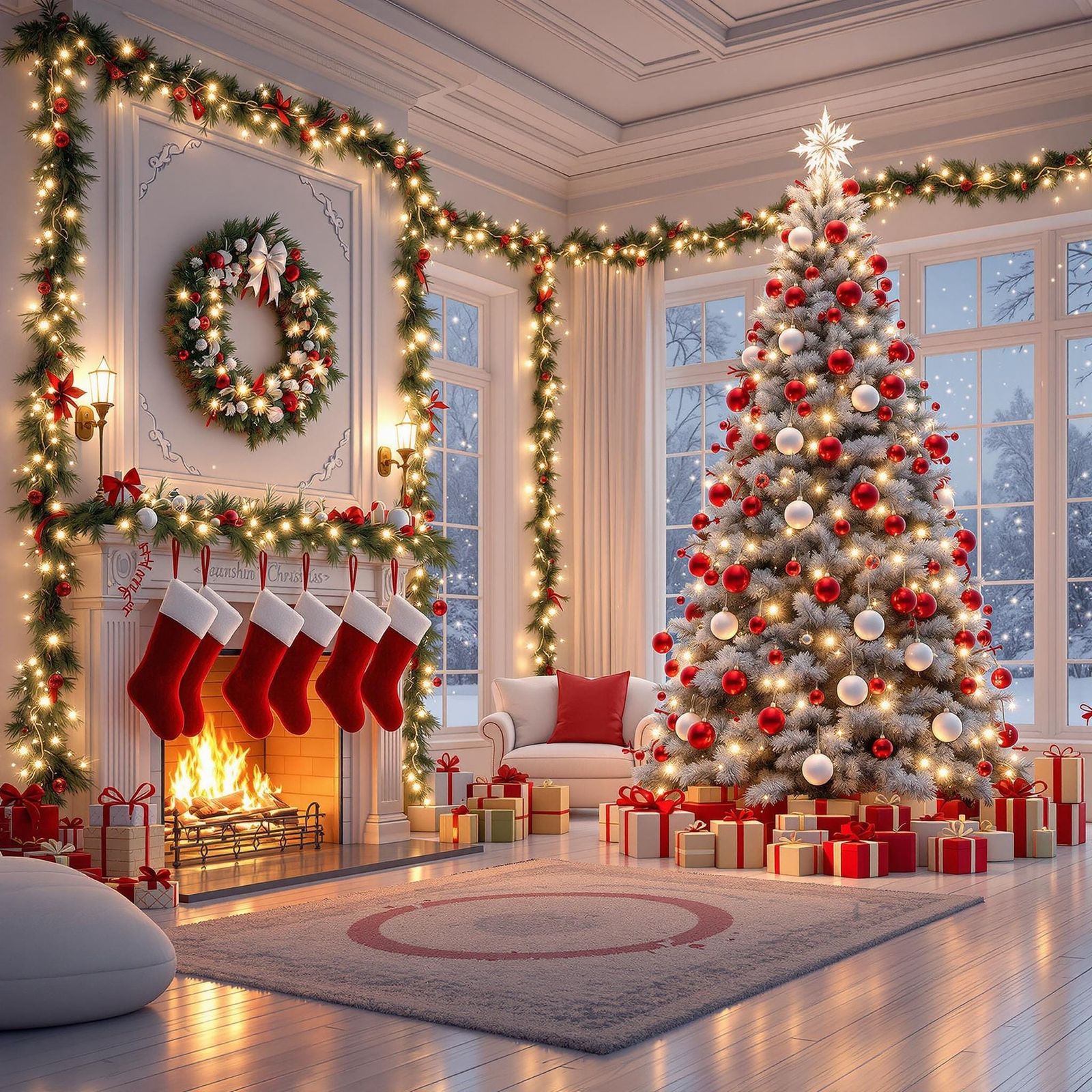 Winter Wonderland in Vibrant Christmas Decorations