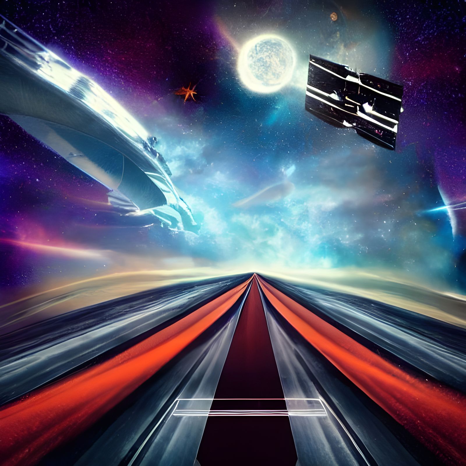 Abstract Interstellar Overdrive Visualization