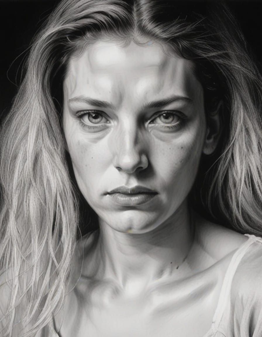 Muted Portrait of a Contemplative Girl