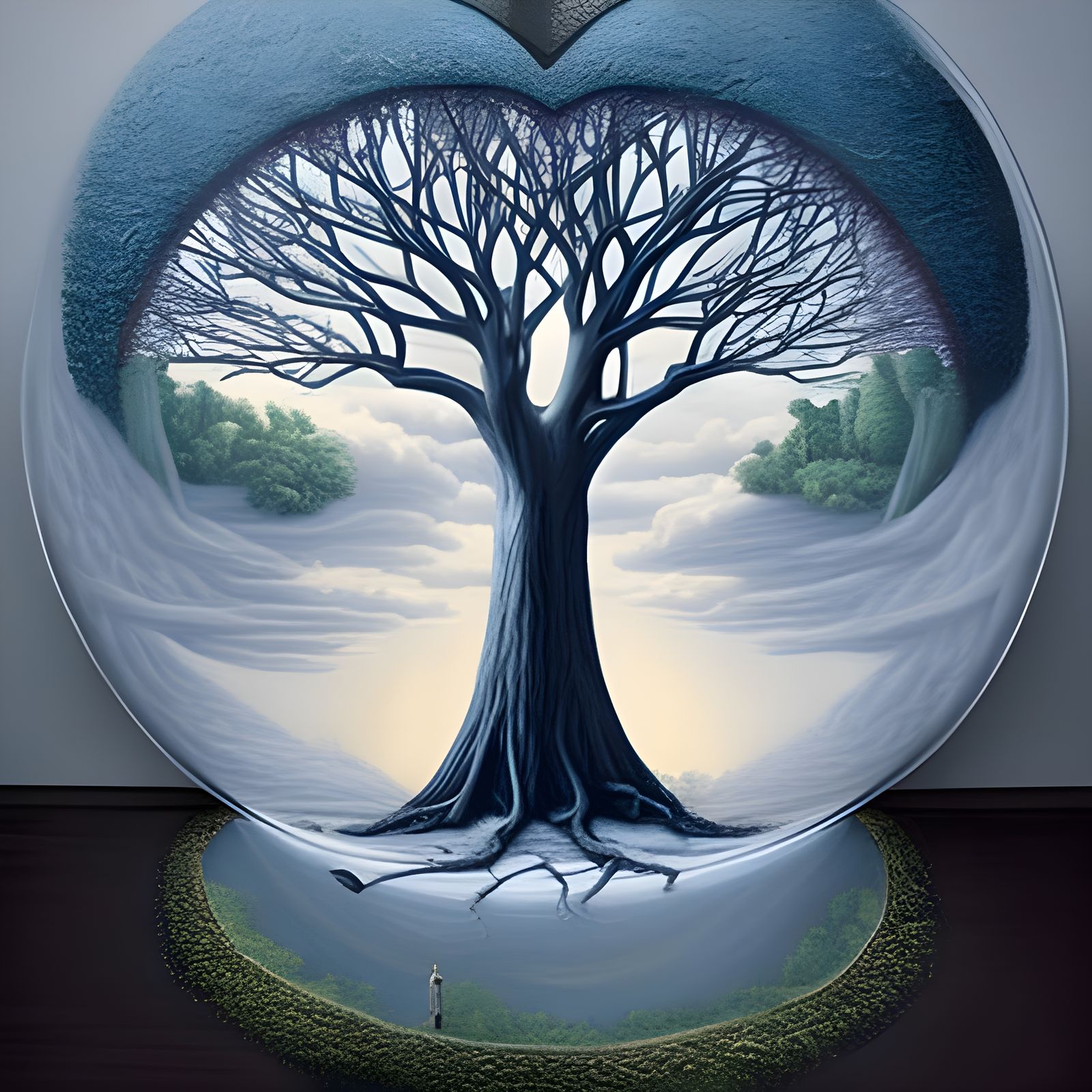 Heart Tree of Life in Glass Bubble