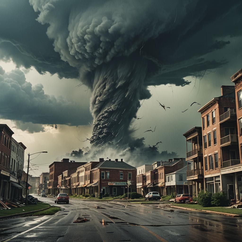 Apocalyptic Tornado Destroys City in Dramatic 3D Rendering