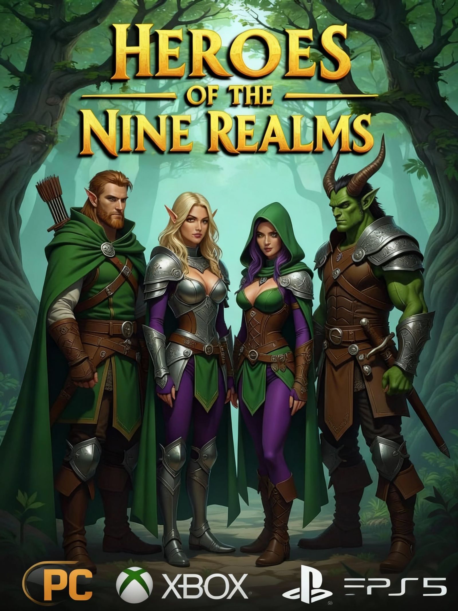 Heroes of the Nine Realms Gold Gothic Font
