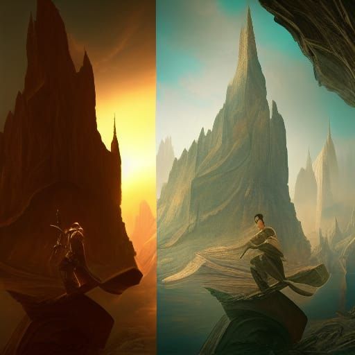 Detailed Matte Painting of Man in Mirror