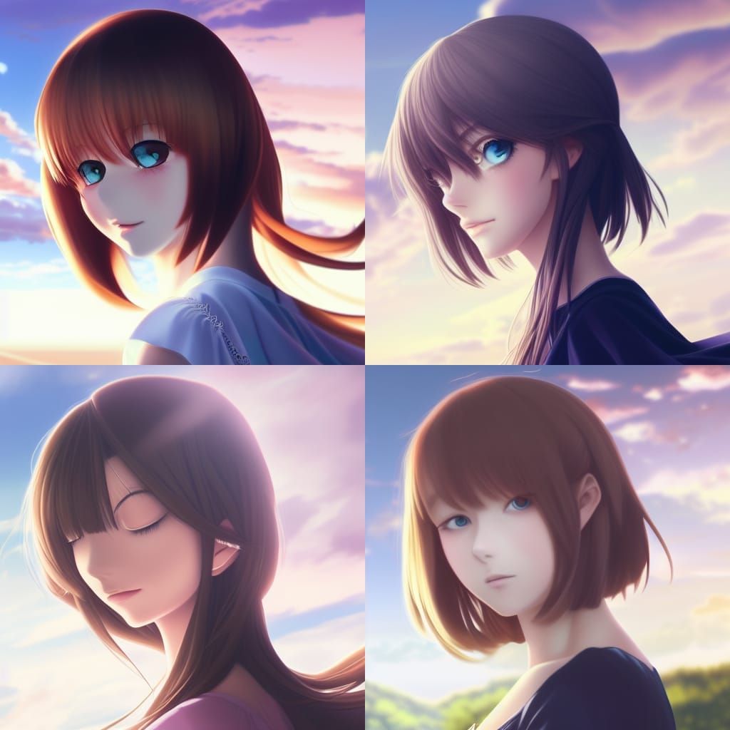 Anime Portrait: Girl Burdened by Problems