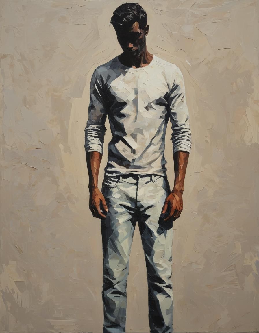 Bold Pop Art Figure in Rich Textures