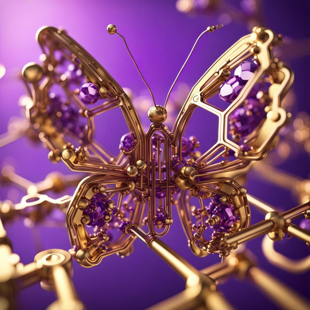 Butterfly Chemical Structure in Molecular Artistry