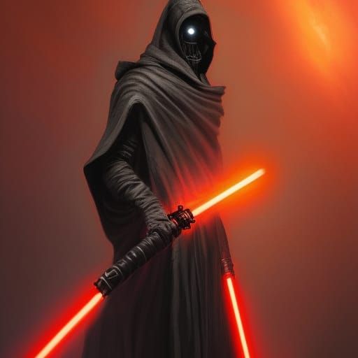 Dark Alien Sith Lord Portrait in Hyperdetailed Style