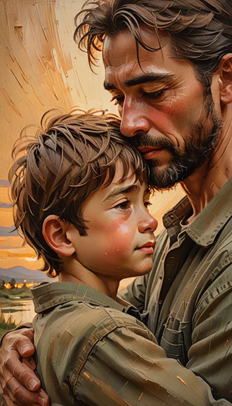 Father & Son Hug