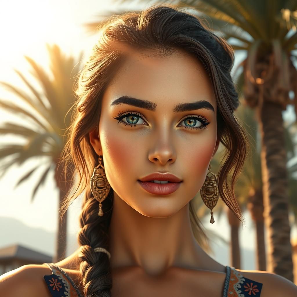 Detailed Portrait of a Turkish Princess in Photorealistic St...