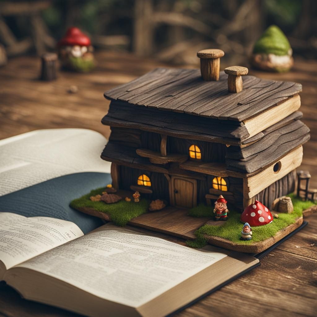 Enchanting Gnome House in Fantasy Landscape