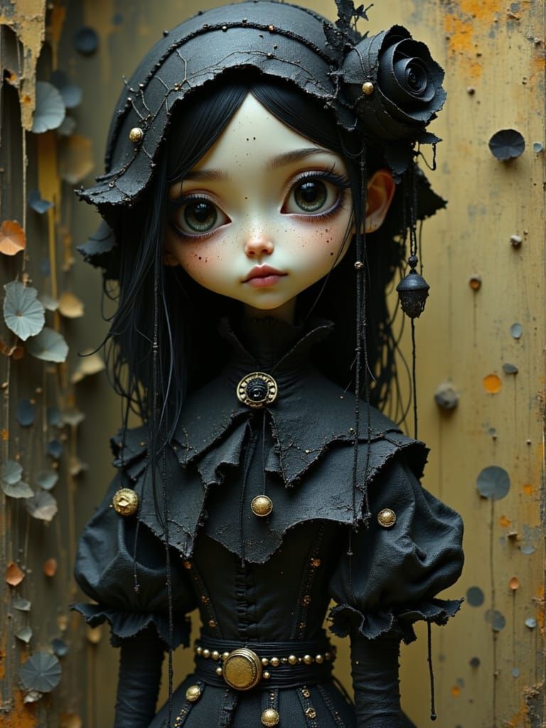 Goth Marionette in Claymation Style