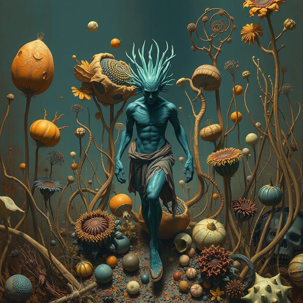 Surreal Figure in a Cosmic Landscape